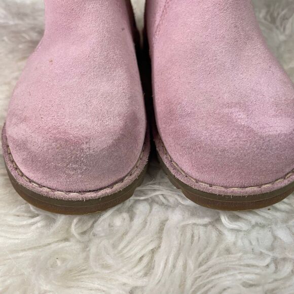 UGG Girls Corene Suede Like Pink Lace Up Back Zip Up Sides Boots Size 9 - Picture 12 of 12